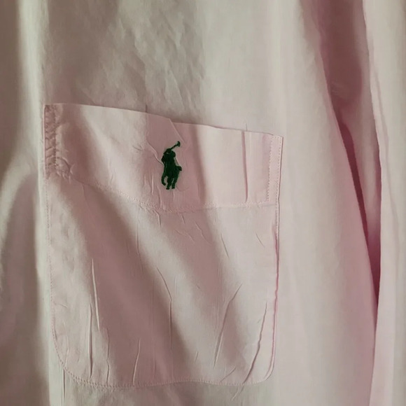 Ralph Lauren Pink Cotton Button Down Shirt Long Sleeve Men's Size 3TG - Picture 3 of 13